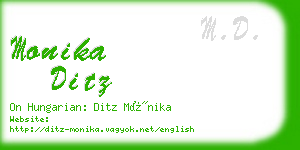 monika ditz business card